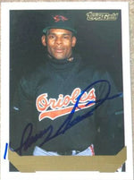 Manny Alexander Signed 1993 Topps Gold Baseball Card - Baltimore Orioles