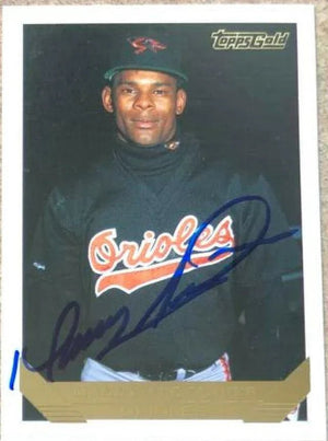 Manny Alexander Signed 1993 Topps Gold Baseball Card - Baltimore Orioles