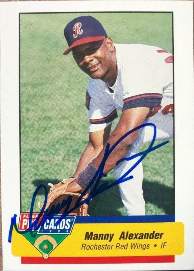 Manny Alexander Signed 1994 Fleer Pro Cards Baseball Card