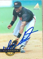 Manny Alexander Signed 1994 Pinnacle Baseball Card - Baltimore Orioles