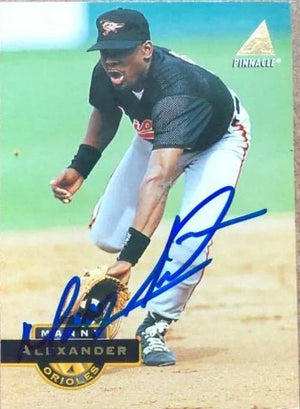 Manny Alexander Signed 1994 Pinnacle Baseball Card - Baltimore Orioles