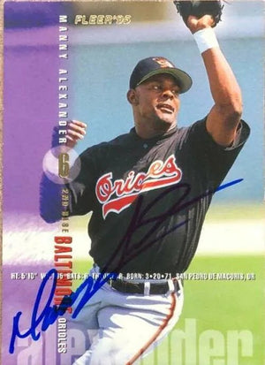 Manny Alexander Signed 1995 Fleer Baseball Card - Baltimore Orioles
