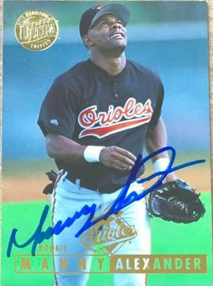 Manny Alexander Signed 1995 Fleer Ultra Gold Medallion Rookies Baseball Card - Baltimore Orioles