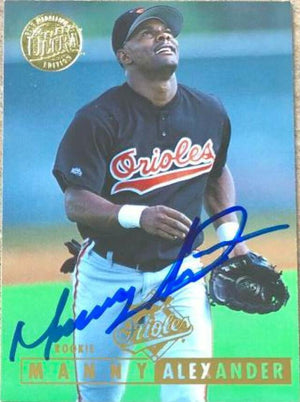 Manny Alexander Signed 1995 Fleer Ultra Gold Medallion Rookies Baseball Card - Baltimore Orioles - PastPros