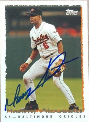 Manny Alexander Signed 1995 Topps Baseball Card - Baltimore Orioles