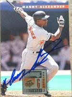 Manny Alexander Signed 1996 Donruss Baseball Card - Baltimore Orioles - PastPros