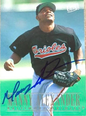 Manny Alexander Signed 1996 Fleer Ultra Baseball Card - Baltimore Orioles