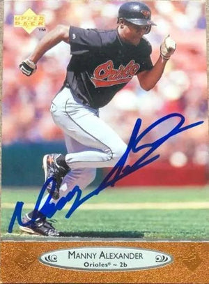 Manny Alexander Signed 1996 Upper Deck Baseball Card - Baltimore Orioles