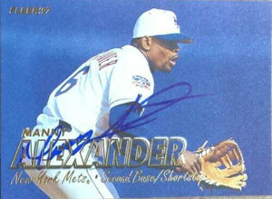 Manny Alexander Signed 1997 Fleer Baseball Card - New York Mets - PastPros