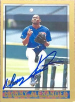 Manny Alexander Signed 1998 Topps Baseball Card - Chicago Cubs