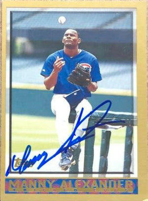 Manny Alexander Signed 1998 Topps Baseball Card - Chicago Cubs - PastPros