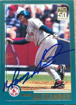Manny Alexander Signed 2001 Topps Baseball Card - Boston Red Sox