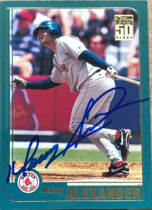Manny Alexander Signed 2001 Topps Baseball Card - Boston Red Sox