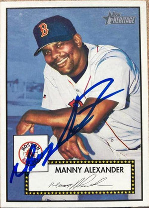Manny Alexander Signed 2001 Topps Heritage Baseball Card - Boston Red Sox - PastPros