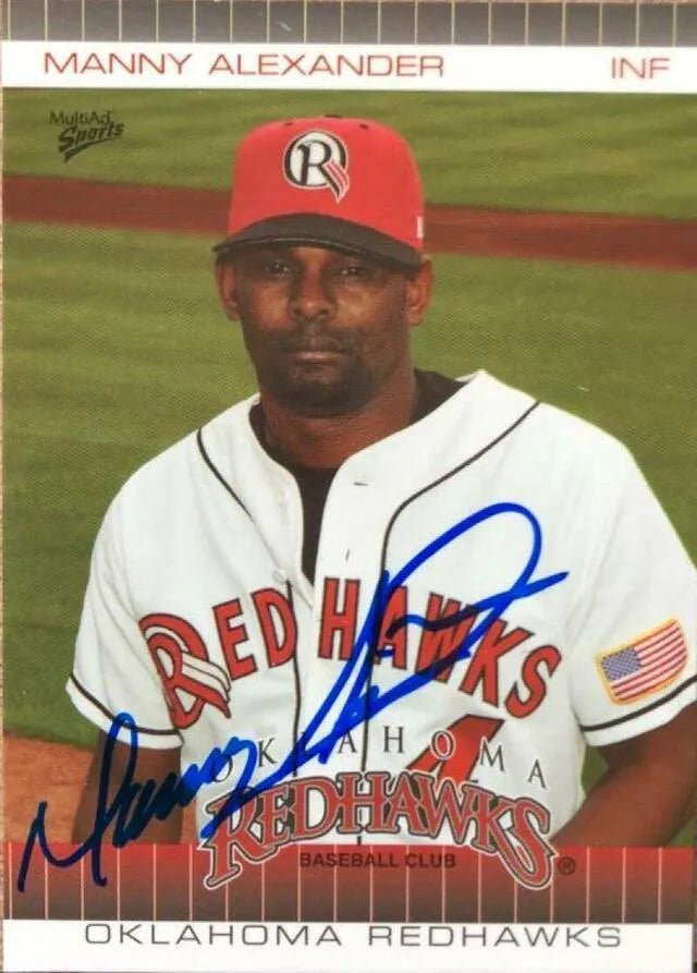 Manny Alexander Signed 2005 Baseball Card - Oklahoma Redhawks