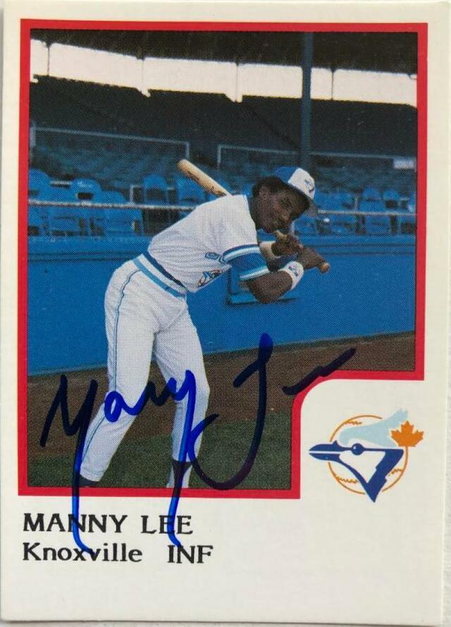 Manny Lee Signed 1986 ProCards Baseball Card - Knoxville Blue Jays - PastPros