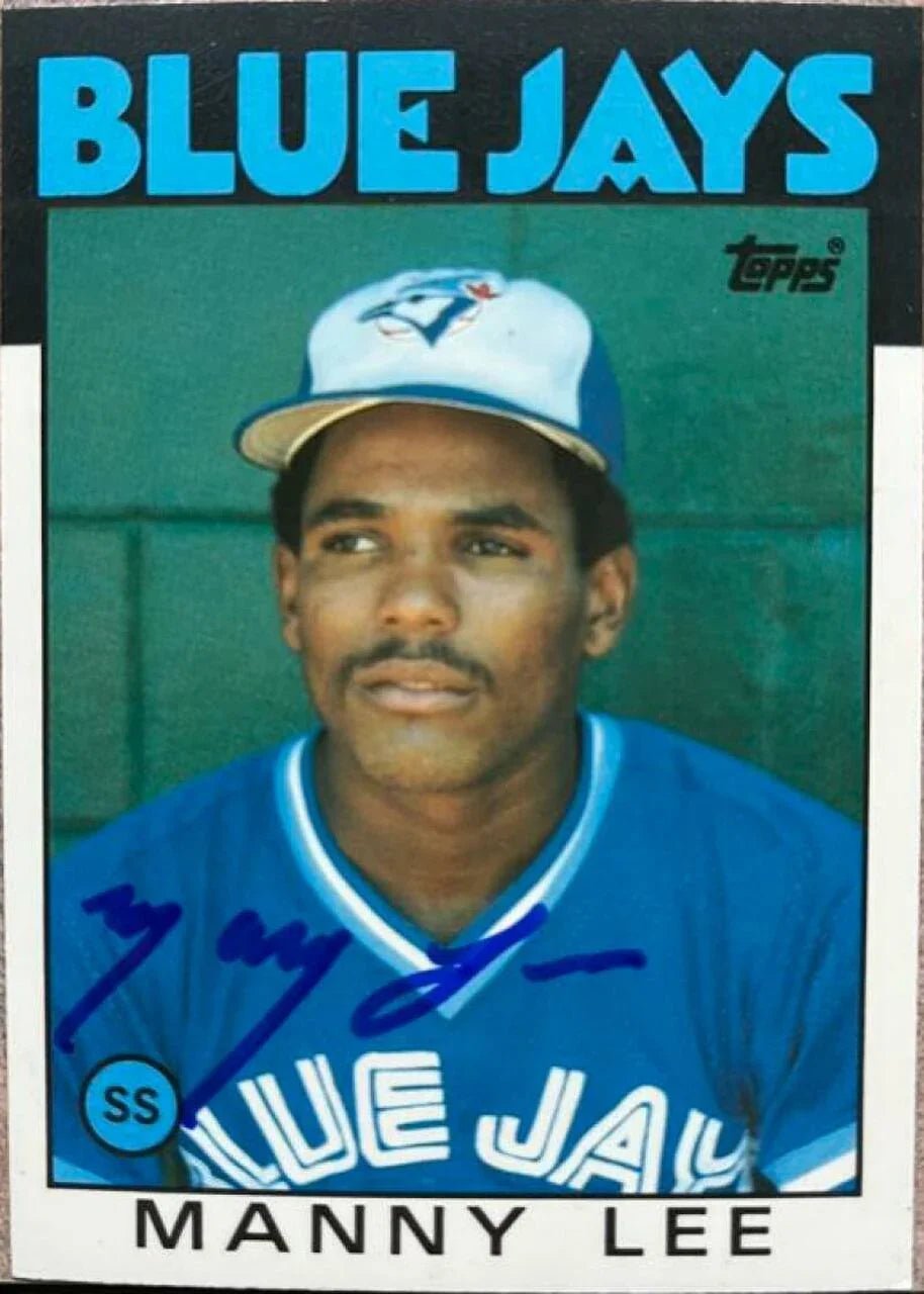 Manny Lee Signed 1986 Topps Tiffany Baseball Card - Toronto Blue Jays