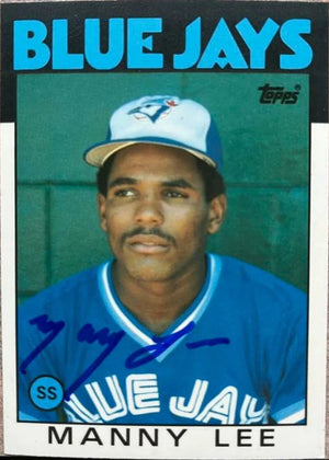 Manny Lee Signed 1986 Topps Tiffany Baseball Card - Toronto Blue Jays