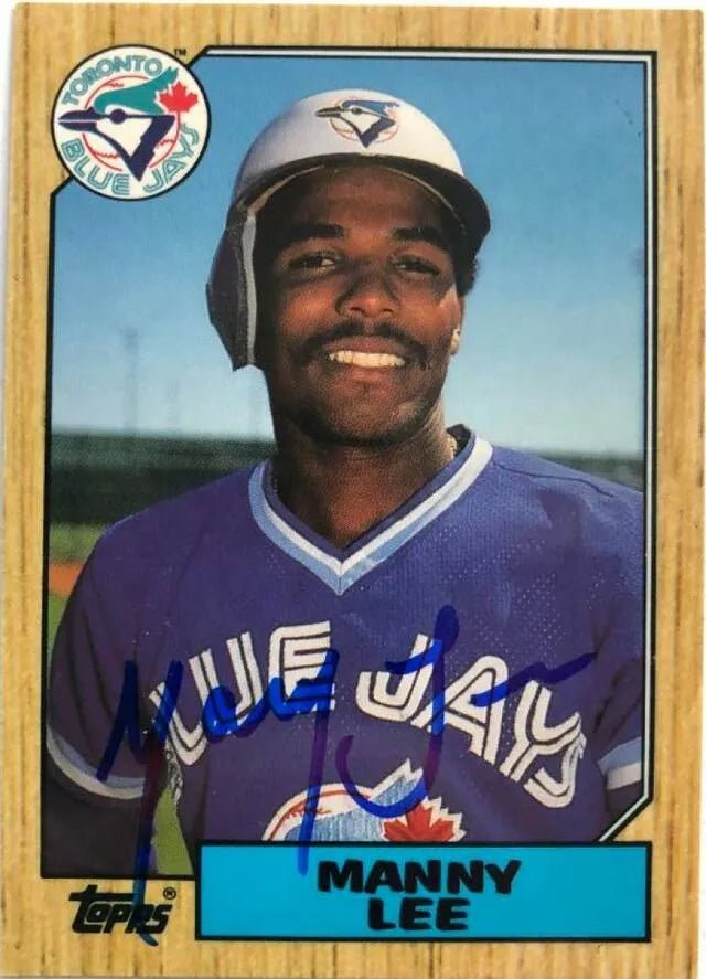 Manny Lee Signed 1987 Topps Tiffany Baseball Card - Toronto Blue Jays