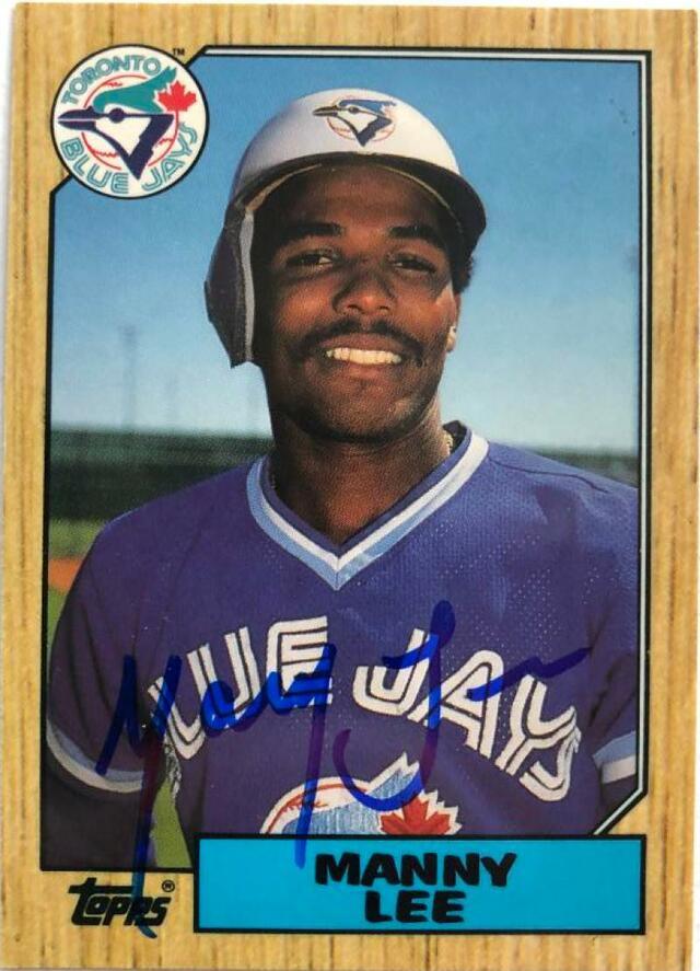 Manny Lee Signed 1987 Topps Tiffany Baseball Card - Toronto Blue Jays - PastPros