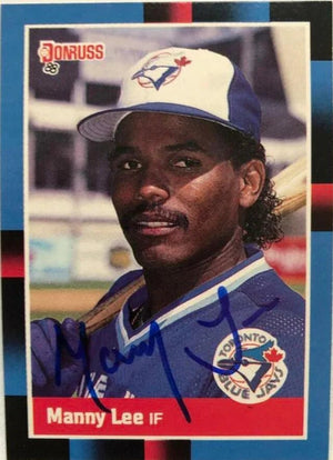 Manny Lee Signed 1988 Donruss Baseball Card - Toronto Blue Jays