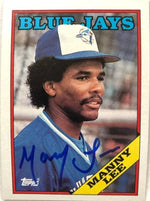 Manny Lee Signed 1988 Topps Baseball Card - Toronto Blue Jays