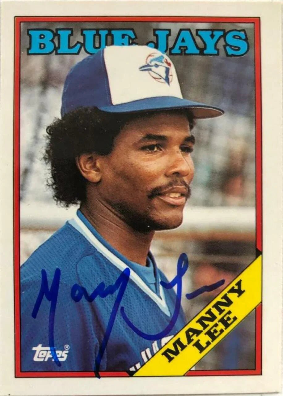 Manny Lee Signed 1988 Topps Tiffany Baseball Card - Toronto Blue Jays