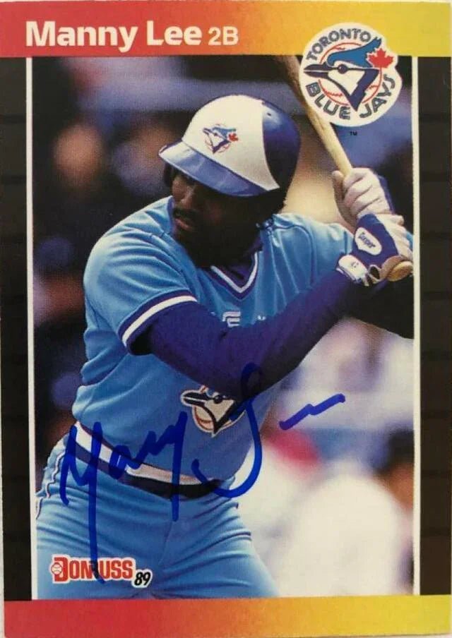 Manny Lee Signed 1989 Donruss Baseball Card - Toronto Blue Jays