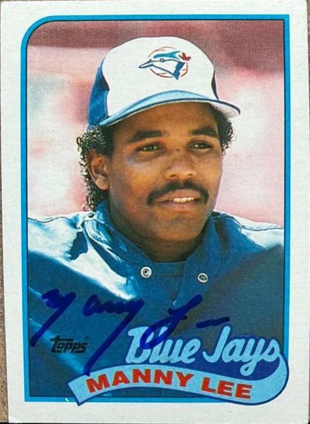 Manny Lee Signed 1989 Topps Baseball Card - Toronto Blue Jays