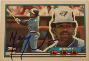 Manny Lee Signed 1989 Topps Big Baseball Card - Toronto Blue Jays