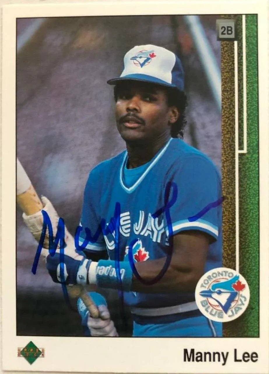 Manny Lee Signed 1989 Upper Deck Baseball Card - Toronto Blue Jays