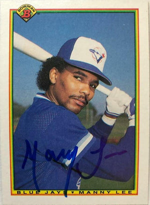 Manny Lee Signed 1990 Bowman Baseball Card - Toronto Blue Jays - PastPros