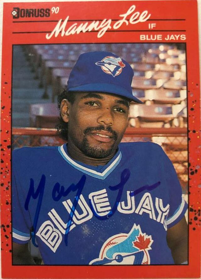 Manny Lee Signed 1990 Donruss Baseball Card - Toronto Blue Jays - PastPros