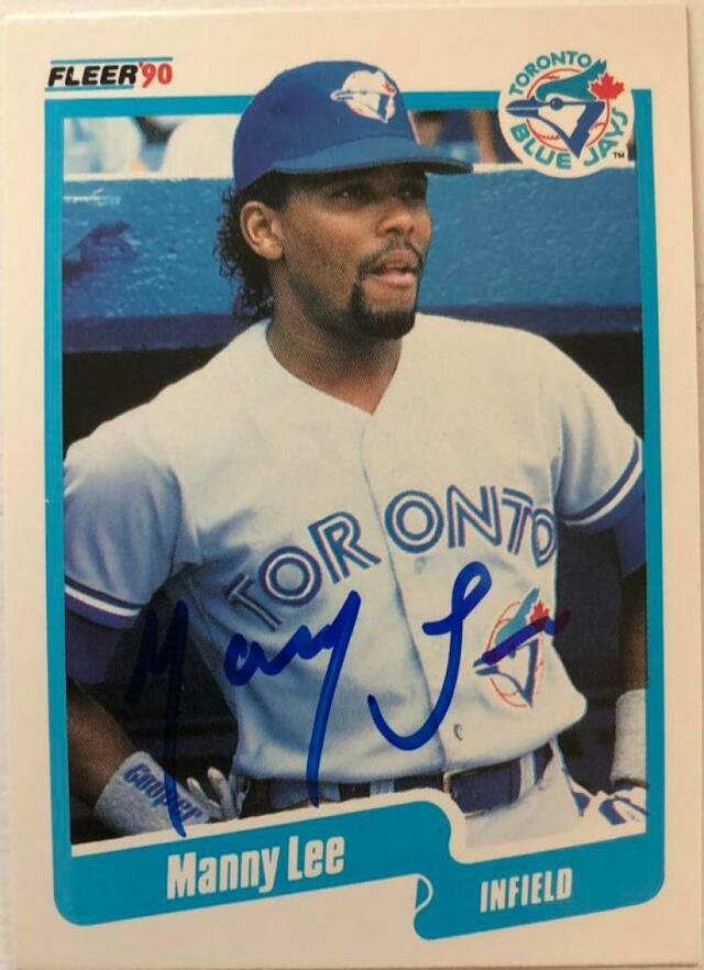 Manny Lee Signed 1990 Fleer Baseball Card - Toronto Blue Jays - PastPros
