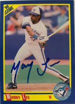 Manny Lee Signed 1990 Score Baseball Card - Toronto Blue Jays