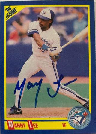 Manny Lee Signed 1990 Score Baseball Card - Toronto Blue Jays - PastPros