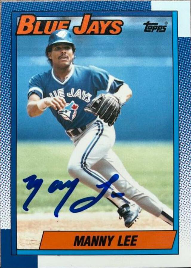Manny Lee Signed 1990 Topps Tiffany Baseball Card - Toronto Blue Jays - PastPros
