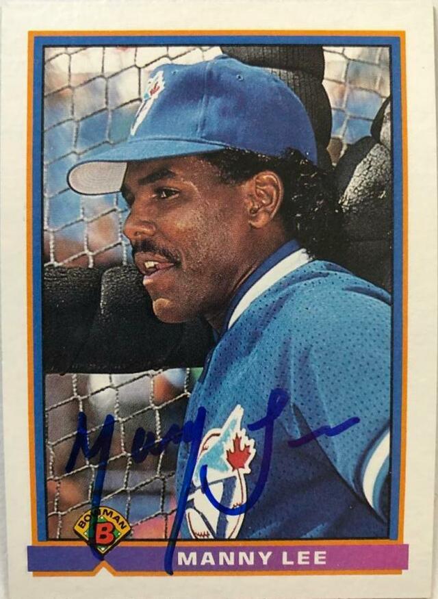 Manny Lee Signed 1991 Bowman Baseball Card - Toronto Blue Jays - PastPros