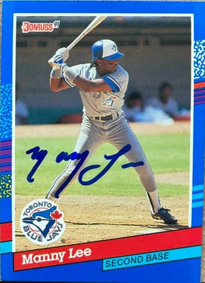 Manny Lee Signed 1991 Donruss Baseball Card - Toronto Blue Jays