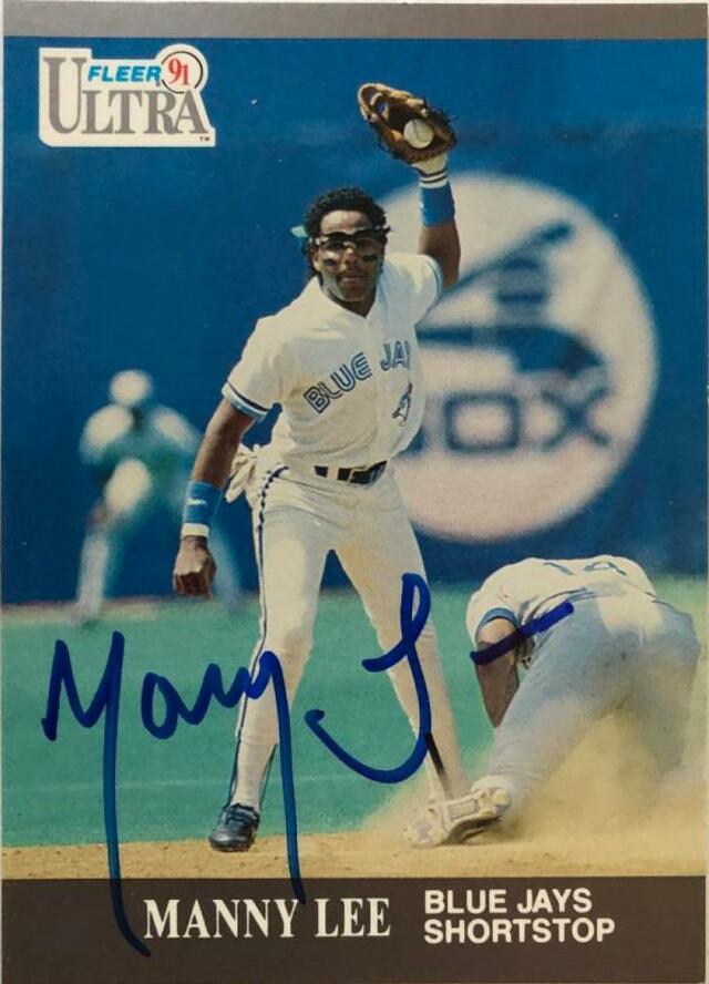 Manny Lee Signed 1991 Fleer Ultra Baseball Card - Toronto Blue Jays - PastPros
