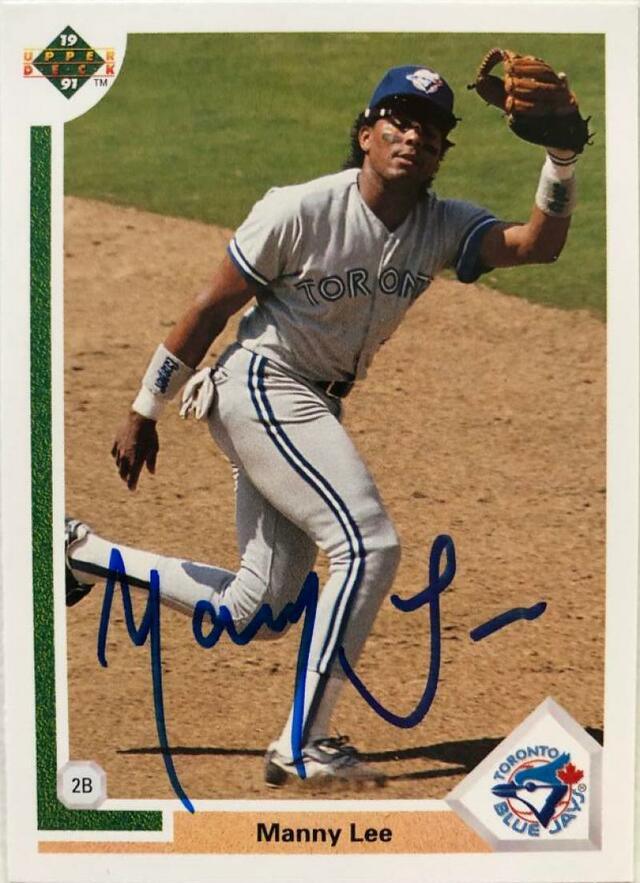 Manny Lee Signed 1991 Upper Deck Baseball Card - Toronto Blue Jays - PastPros