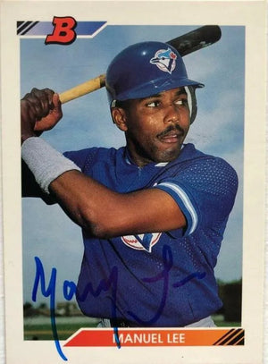 Manny Lee Signed 1992 Bowman Baseball Card - Toronto Blue Jays