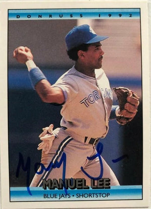 Manny Lee Signed 1992 Donruss Baseball Card - Toronto Blue Jays