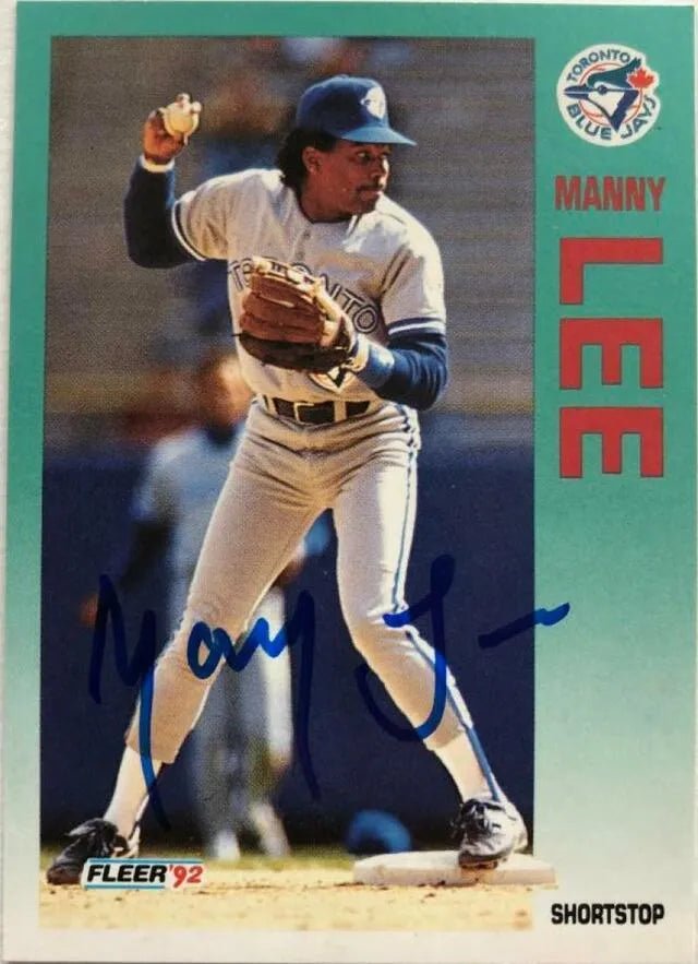 Manny Lee Signed 1992 Fleer Baseball Card - Toronto Blue Jays