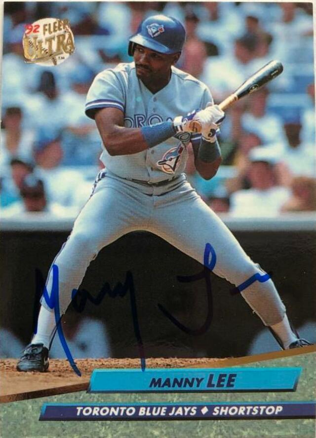 Manny Lee Signed 1992 Fleer Ultra Baseball Card - Toronto Blue Jays - PastPros