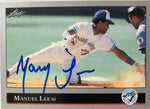 Manny Lee Signed 1992 Leaf Baseball Card - Toronto Blue Jays
