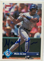 Manny Lee Signed 1993 Donruss Baseball Card - Toronto Blue Jays - PastPros