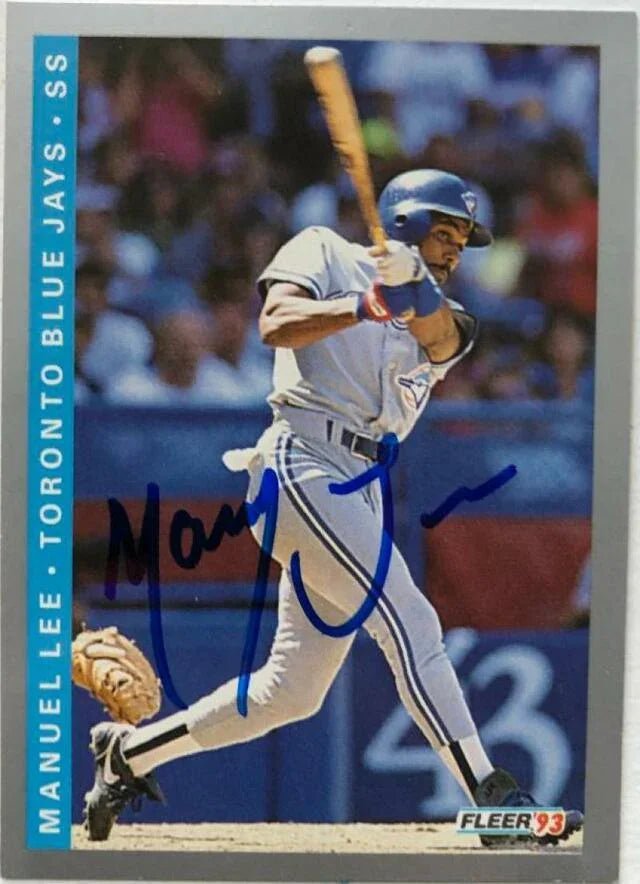 Manny Lee Signed 1993 Fleer Baseball Card - Toronto Blue Jays
