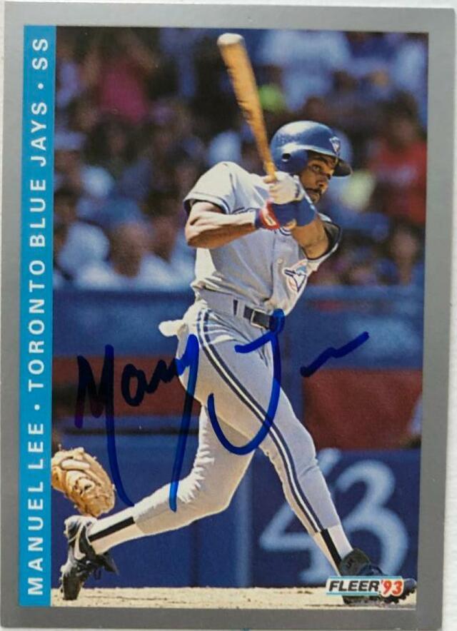 Manny Lee Signed 1993 Fleer Baseball Card - Toronto Blue Jays - PastPros