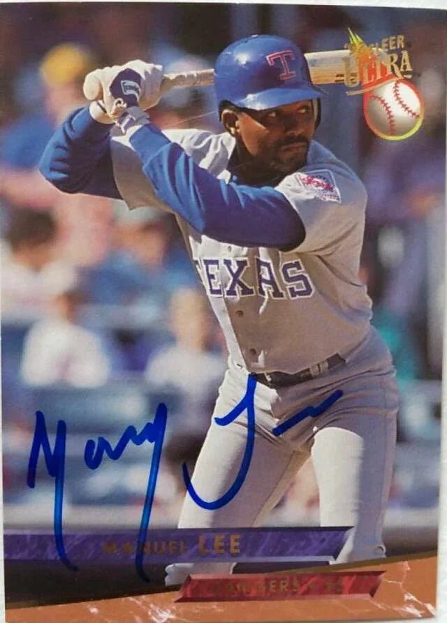 Manny Lee Signed 1993 Fleer Ultra Baseball Card - Texas Rangers
